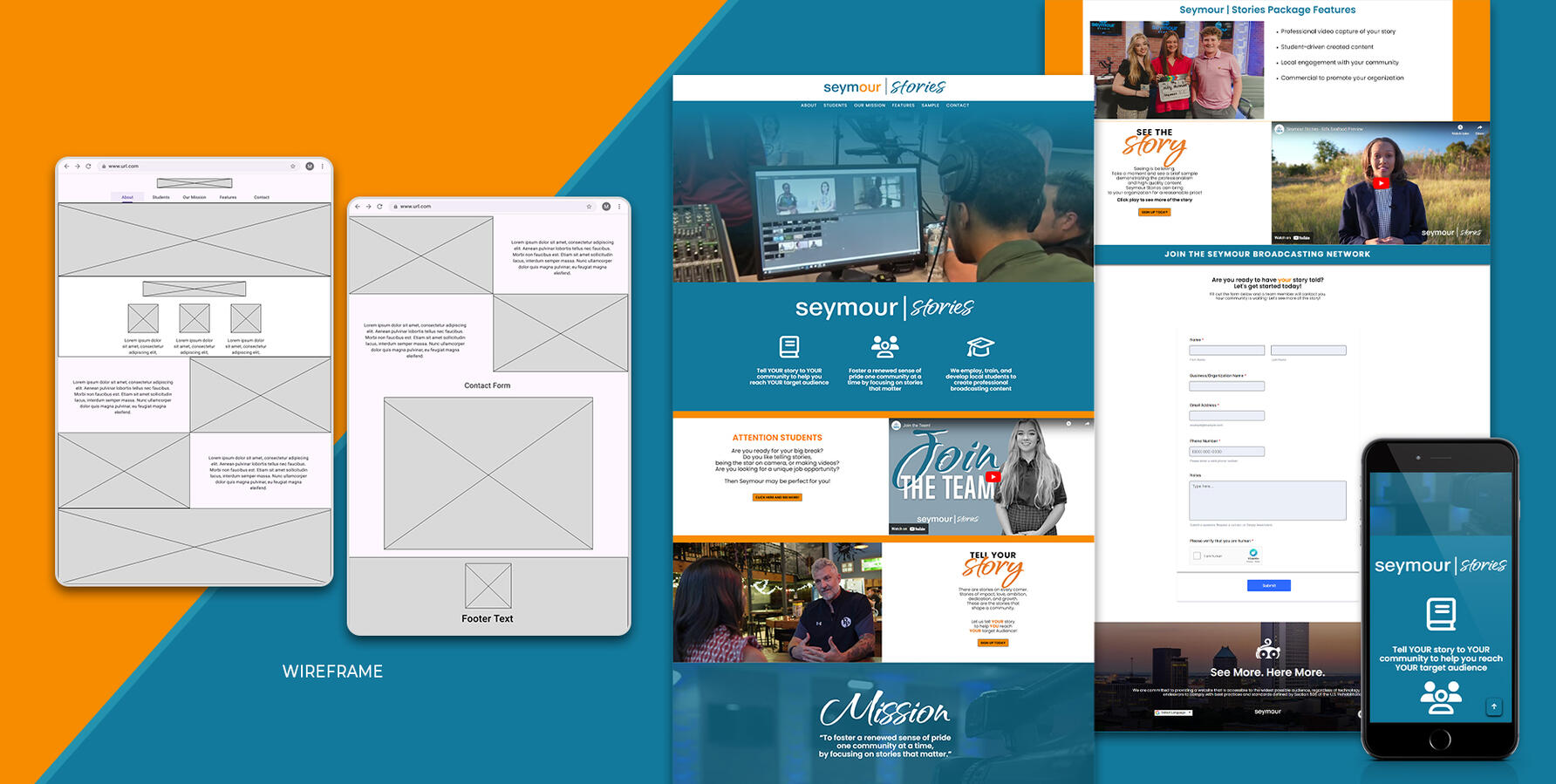 Seymour Stories Website Design
