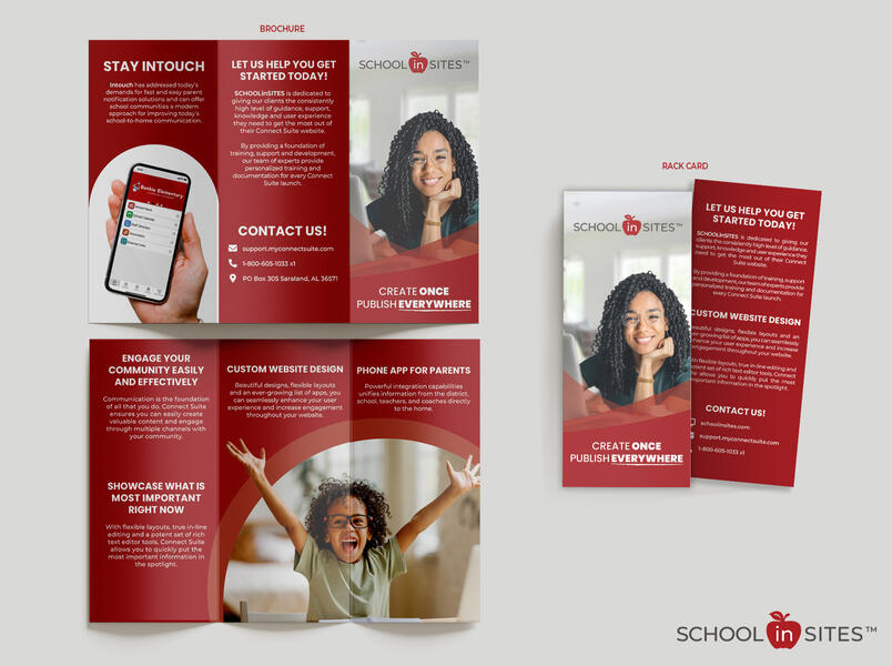 Brochure created for SCHOOLinSITES.
