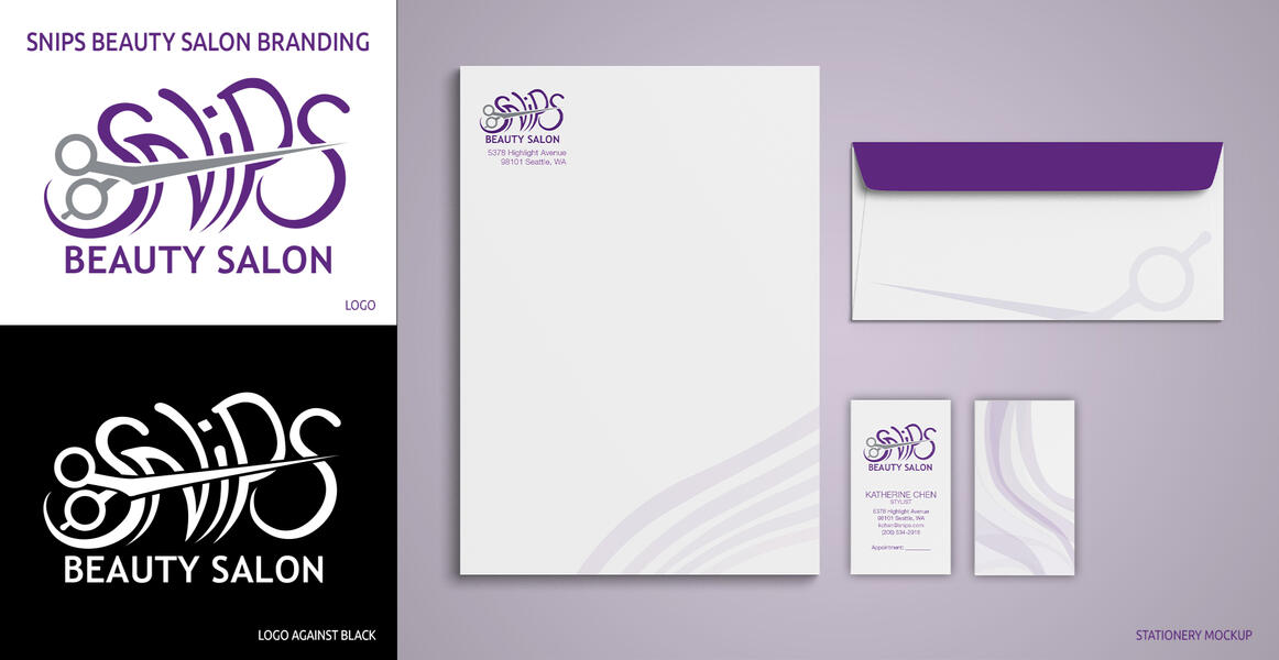 Logo and stationery design that I created for personal use.