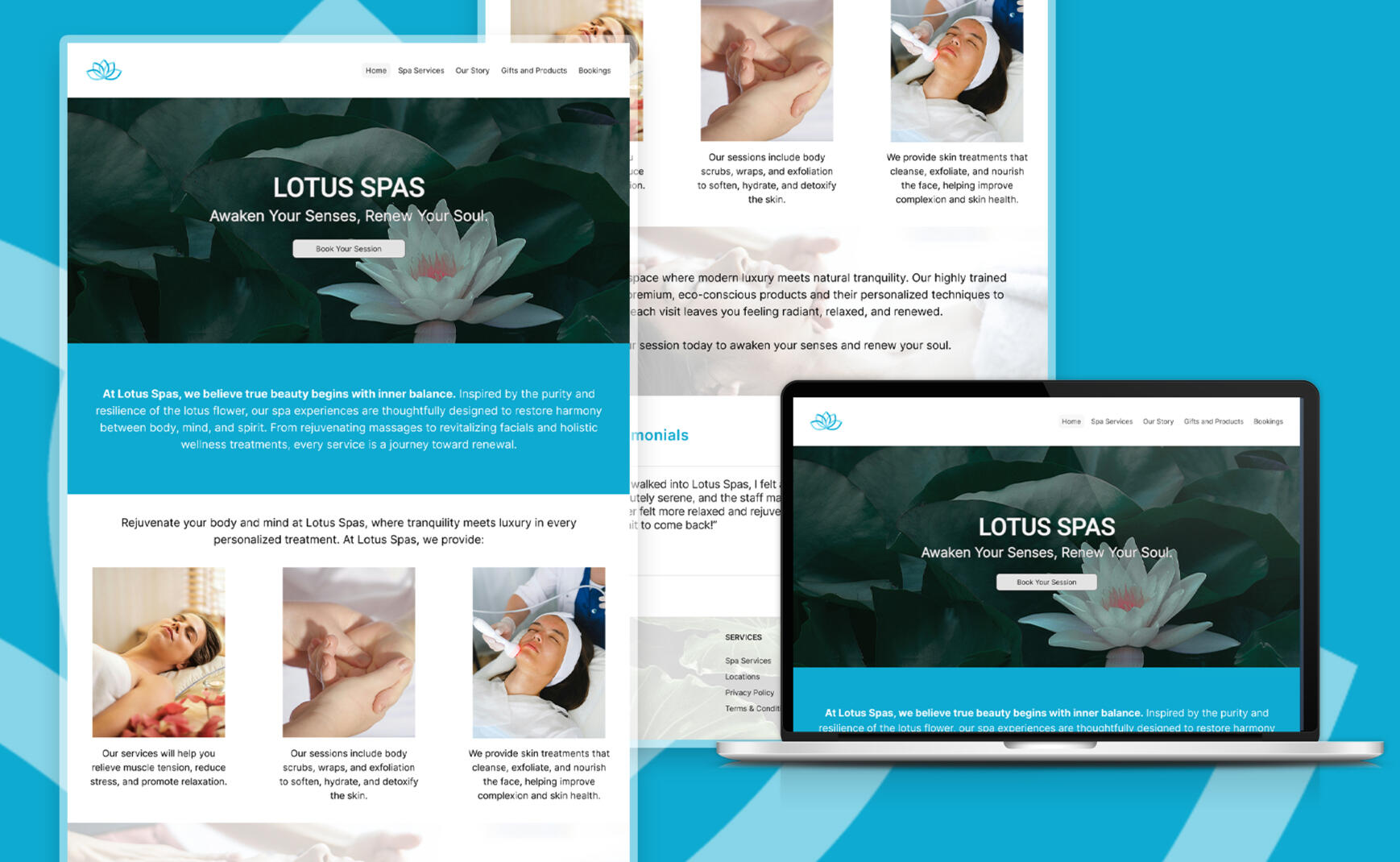 Lotus Spa Website Landing Page