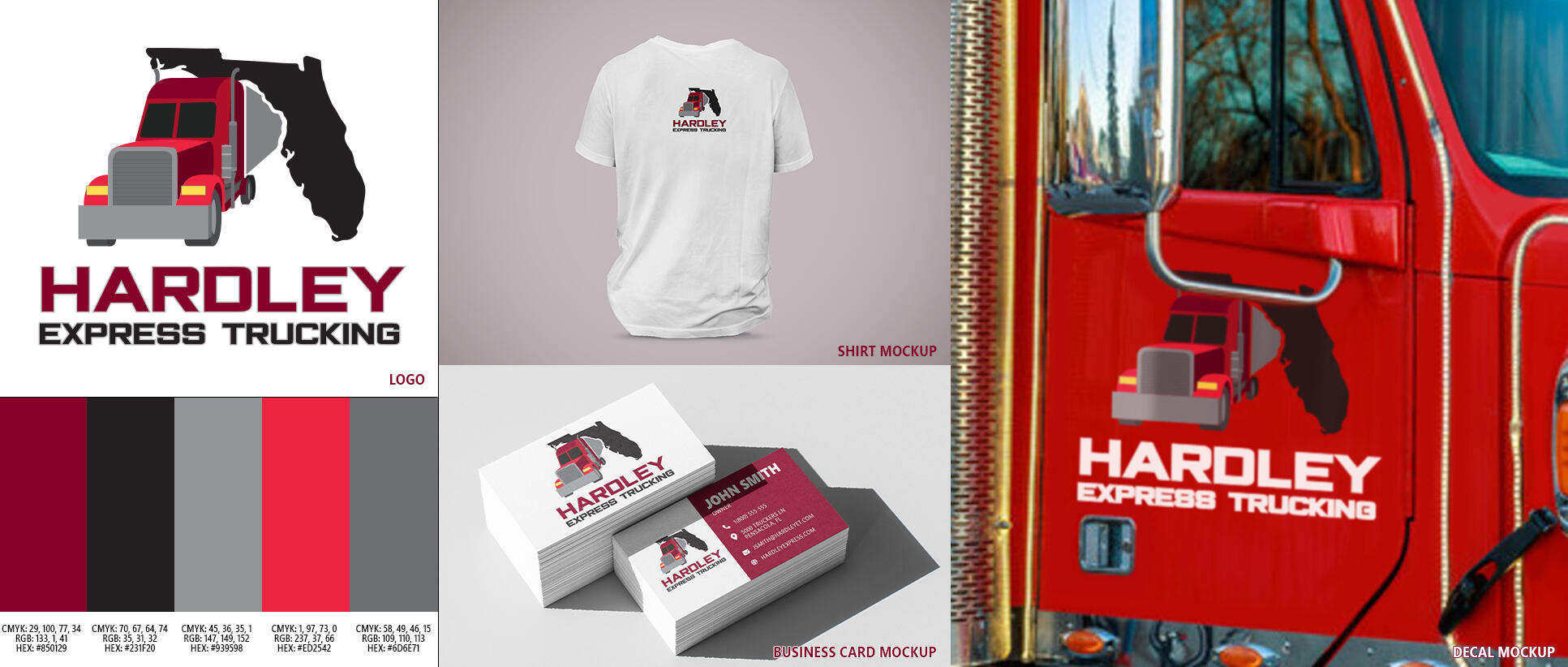 Hardley Express Trucking Mockups